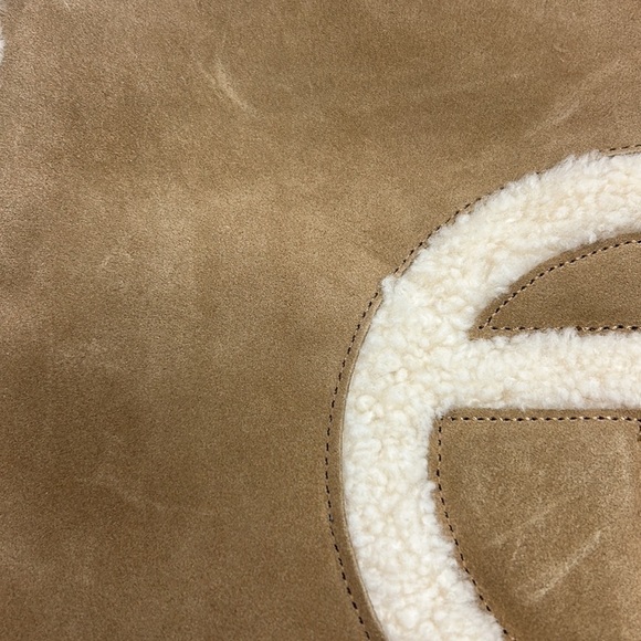 Ugg‎ Telfar Medium Shearling Bag Tote Travel Shopping Purse Brown Designer NEW - Picture 13 of 16